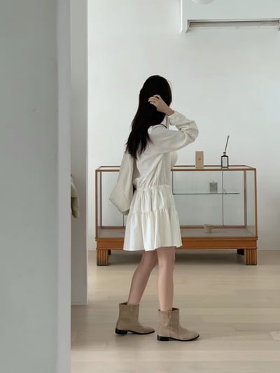 G18 優雅綁帶蛋糕裙擺洋裝6