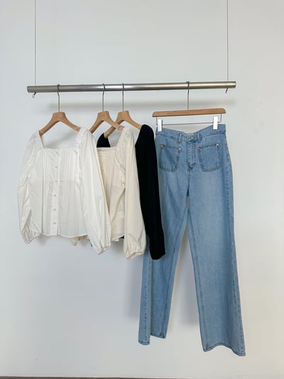 A06 唯美主義方領排釦上衣6