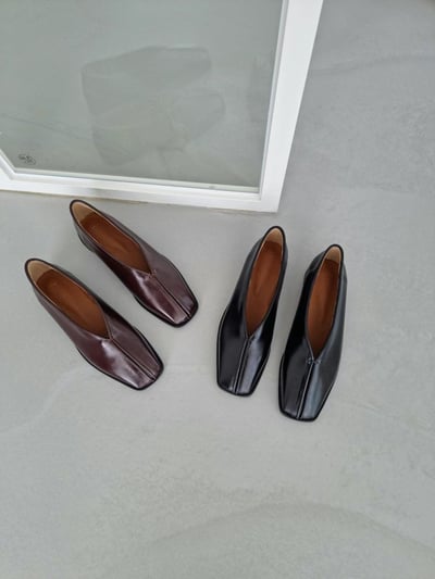 R02 俐落簡約皮直線平底鞋6