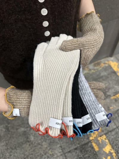 SU16 木耳捲邊露趾手套(厚磅款)1