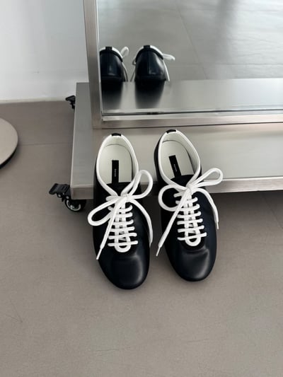 B04 黑白系羊皮手工鞋9