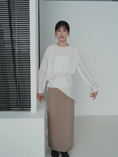 V06 老錢直紋西裝裙2