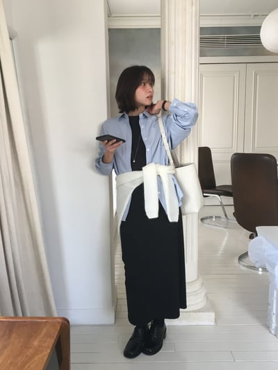 B06 高級感修身直紋裙8