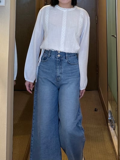 B13 短版側綁布蕾絲上衣7