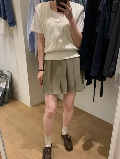 G10 法式百摺設計褲裙4