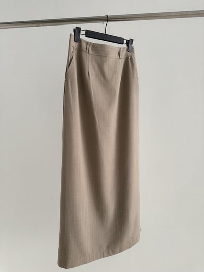 V06 老錢直紋西裝裙1