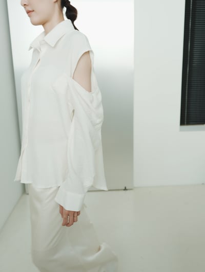 J11 襯衫式雙側露肩上衣9