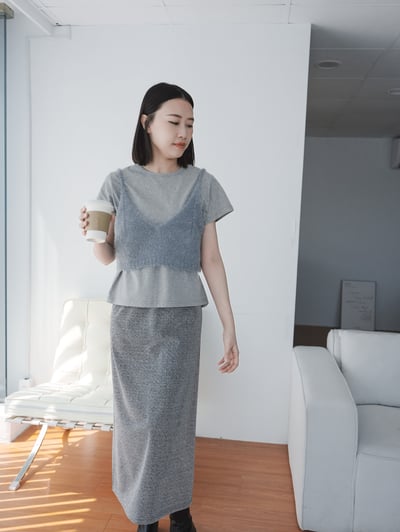 G07 閃耀銀蔥織紋背心10