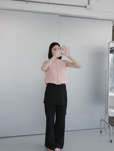 T12 偽兩件裙擺西裝褲2