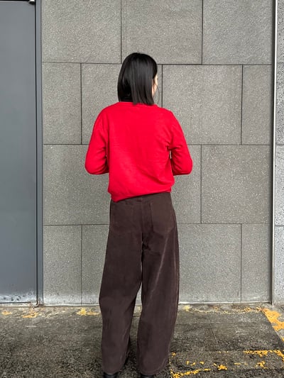SU06 彎刀單寧褲(細刷毛)8
