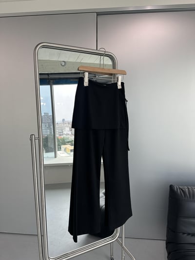 T12 偽兩件裙擺西裝褲7