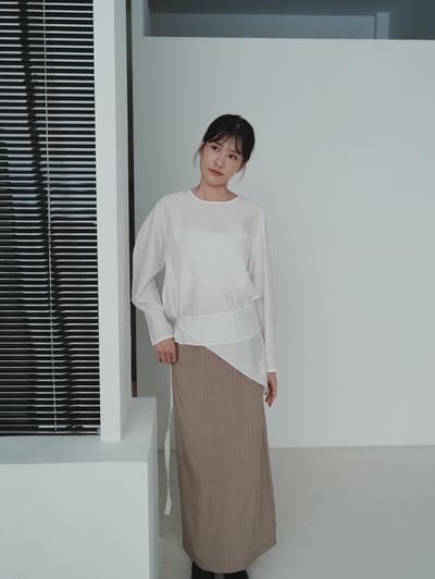 V06 老錢直紋西裝裙4