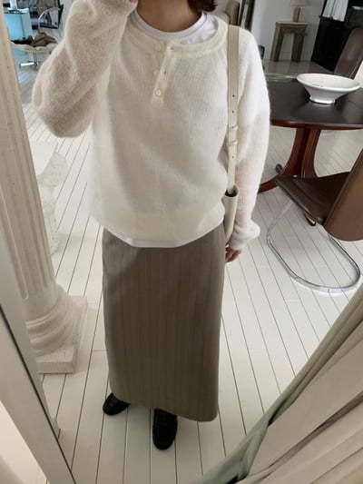 B06 高級感修身直紋裙2