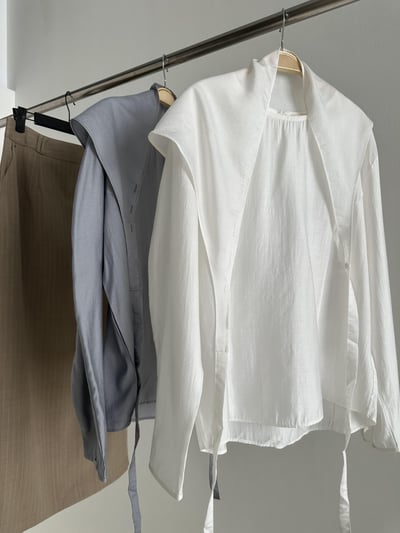 V05 細緻簡約上衣(附綁帶)9