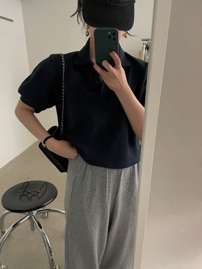 H19 翻領短版POLO衫4