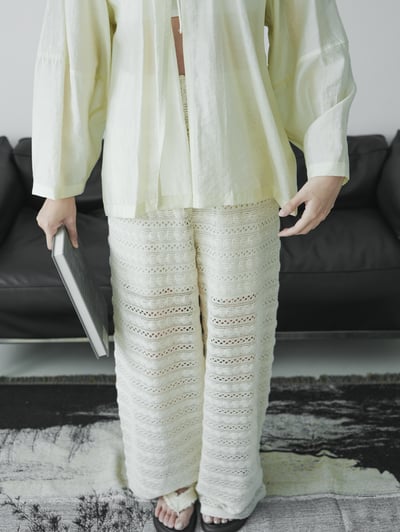 H08 夏季簍空設計寬褲9