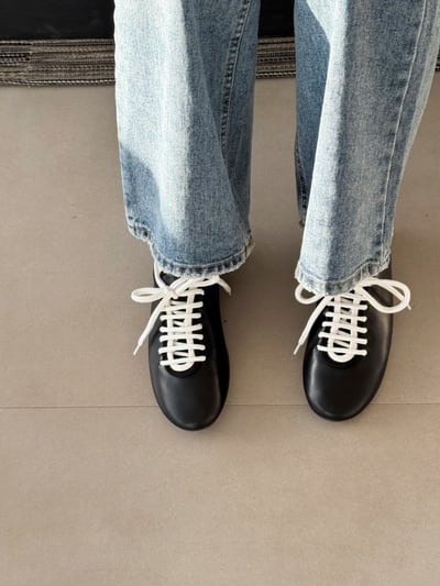 B04 黑白系羊皮手工鞋12