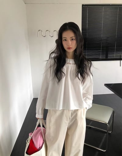 B01 氣質蕾絲大圓領上衣8