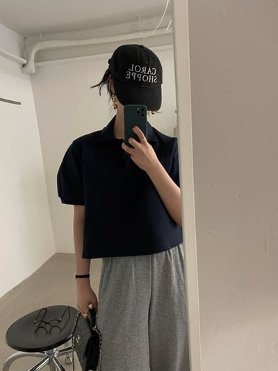 H19 翻領短版POLO衫3