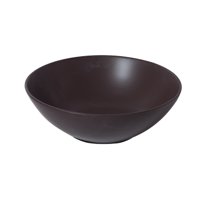 棕褐色圓形立體盆 230231