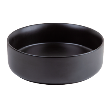 雙弧形人造石檯面浴櫃+黮黑圓形立體盆組  (火山灰)2