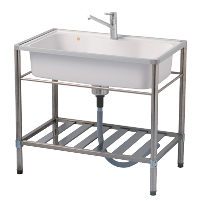 人造石洗衣槽附不銹鋼腳架 890031