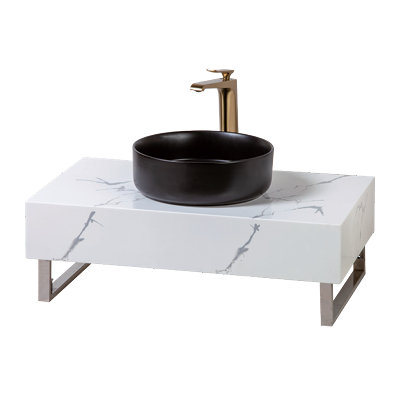 平台檯面+黮黑圓形立體盆組1