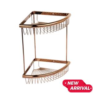 雙層轉角置物架 75042古銅粉1