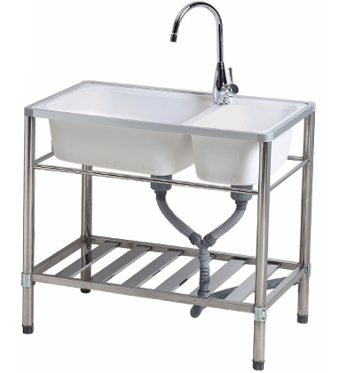 人造石洗衣槽附不銹鋼腳架 890091