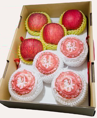 韓國梨+日本蜜蘋果各4粒1