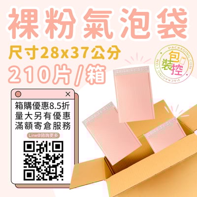 裸粉氣泡袋 原箱出貨 宅配（週五發貨可週六送達，假日可拉拉快遞-台北、新北、桃園）4