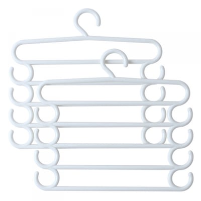 多層褲架 (5層收納) 長褲 褲子收納 衣物收納 毛巾架 圍巾 絲巾架 衣架 領帶 皮帶收納 魔術衣架 防滑衣架 曬衣架 褲架4