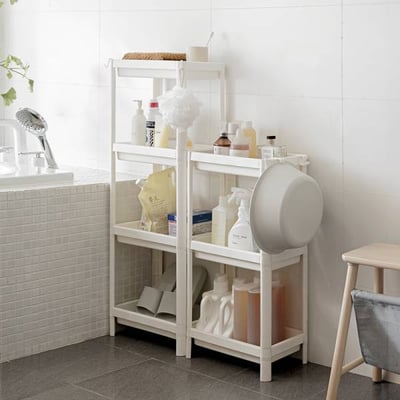 無印風多層置物架(限宅配) 加厚款 置物架 廚房 落地 臥室 多層 嬰兒 浴室 收納 儲物架7
