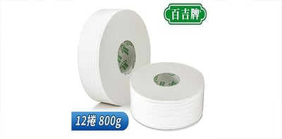 百吉牌大捲筒衛生紙(800gx12捲/箱)1