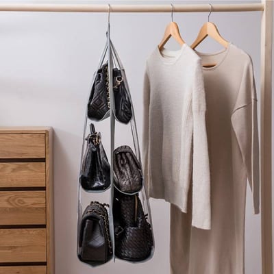 包包收納袋 (灰色款) 衣櫥收納袋 多層收納袋 儲物掛袋 多層收納袋 儲物掛袋 包包收納掛袋2