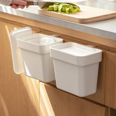 櫃門掛式垃圾桶 (清理方便) 壁掛垃圾桶 垃圾桶 掛式垃圾桶 廚房垃圾桶 垃圾桶大容量 除臭 廚餘桶 廚餘2