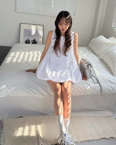 涼感尼龍花苞背心短洋3