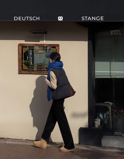 天鵝絨坑紋直筒落地褲12