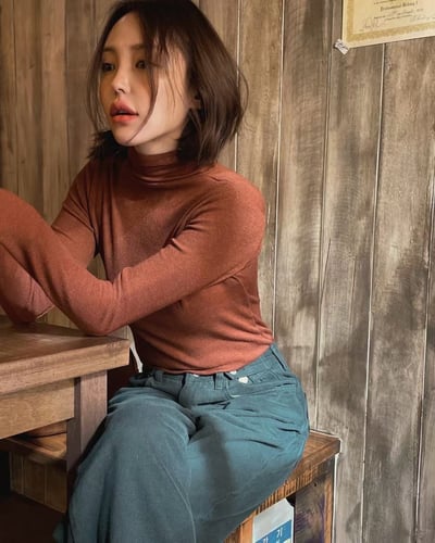 天絲高領針織打底衫（天絲20%+羊毛3%)1