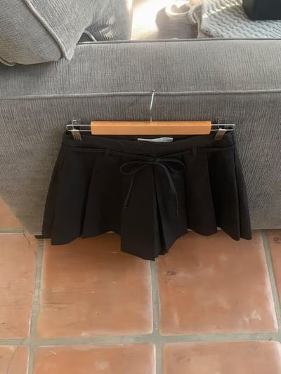 liter家蝴蝶結造型百褶短褲裙2