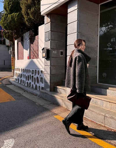 可立領羊羔毛鋪棉大衣8