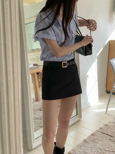 清爽直紋口袋襯衫4