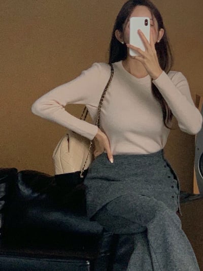 多色款圓領坑紋博款針織衫5