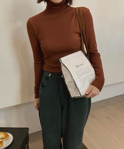 天絲高領針織打底衫（天絲20%+羊毛3%)11