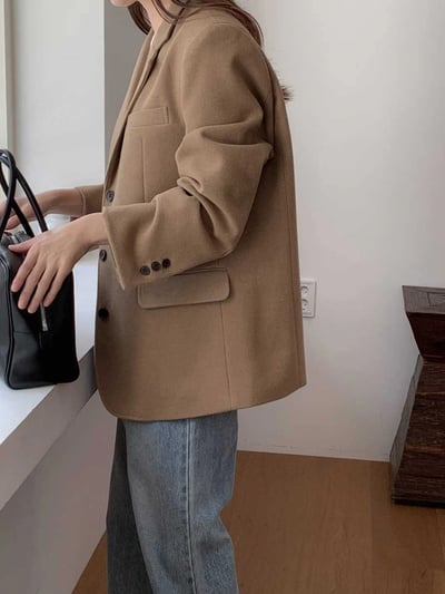 刀領後開衩羊毛西裝外套4