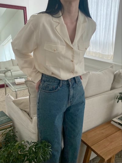 翻領金釦軟料襯衫10