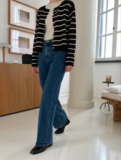 高腰挺款順身直筒微寬褲7