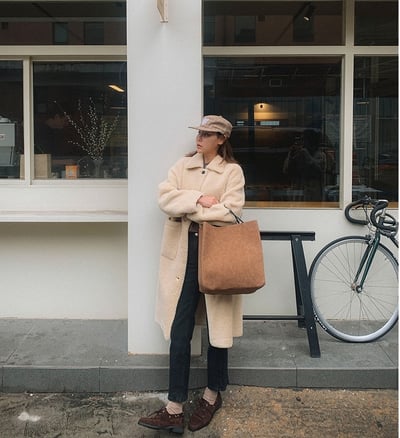 後開衩魔毛直筒黑色小腳褲7