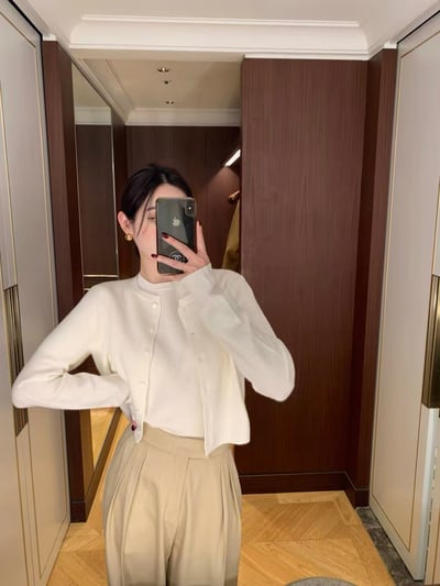 (客訂勿下單)短袖針織衫+圓領排釦外套SET1