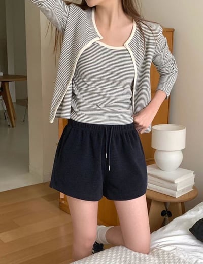 條紋背心+小外套SET1